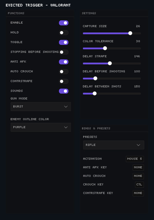 Triggerbot Ui INDOHAX Software Solution - Evicted : Valorant Triggerbot